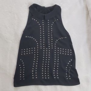 Black beaded tank